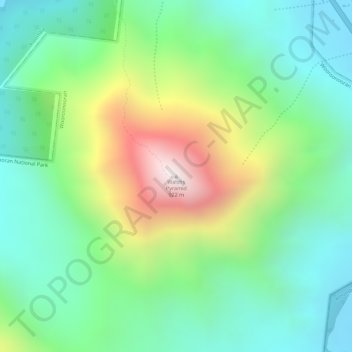 Walshs Pyramid Topographic Map Elevation Relief