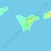 Dampier Archipelago topographic map, elevation, relief