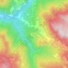 Piteglio topographic map, relief map, elevations map