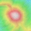 Pangrango topographic map, elevation, relief