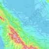 Redwood City topographic map, elevation, relief