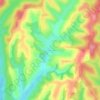 Bunea Mare topographic map, elevation, relief