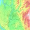 Bucaramanga topographic map, elevation, relief