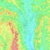 Bacău topographic map, elevation, relief