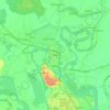 Sisak topographic map, elevation, relief
