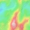 Snowy Mountains topographic map, elevation, relief