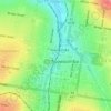Toowoomba City topographic map, elevation, relief