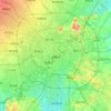 Chengdu topographic map, relief, elevation