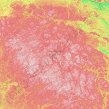 Algonquin Park Topographic Map Algonquin Park Topographic Map, Elevation, Relief
