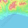 Marbella topographic map, elevation, relief