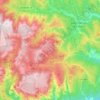 Rosis topographic map, relief map, elevations map