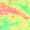 Aracena topographic map, elevation, relief