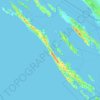 Dugi Otok topographic map, elevation, relief