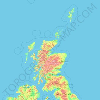 Topographic Map Of Scotland Scotland Topographic Map, Elevation, Relief