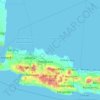 West Java topographic map, elevation, relief