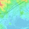 Lattes topographic map, elevation, relief