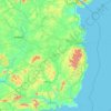 Leinster topographic map, relief map, elevations map
