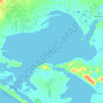 Lake Alexandrina topographic map, elevation, relief