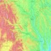 Bacău topographic map, elevation, relief