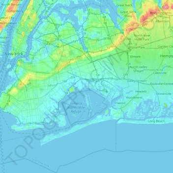 Queens Ny Elevation Above Sea Level Queens Topographic Map, Elevation, Relief