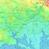 Vannes topographic map, elevation, relief