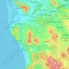PI topographic map, relief map, elevations map