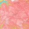Hardangervidda topographic map, relief map, elevations map