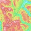 Kongsberg topographic map, elevation, relief