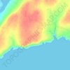 Coolum topographic map, relief map, elevations map