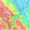 Trevallyn topographic map, elevation, relief
