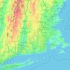 Massachusetts topographic map, elevation, relief