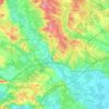 Béziers topographic map, elevation, relief