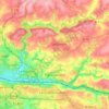 Ergué-Gabéric topographic map, elevation, relief