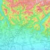 Bergamo topographic map, relief map, elevations map