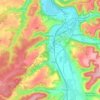 Joinville topographic map, elevation, relief