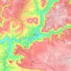 Millau topographic map, relief map, elevations map