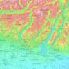 Brescia topographic map, elevation, relief
