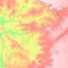 Mambaí topographic map, relief map, elevations map
