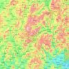 Longyan City topographic map, relief, elevation