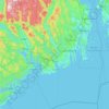 Larvik topographic map, elevation, relief