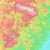 Parc national des Cévennes (cœur) topographic map, elevation, relief