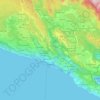 Grad Rijeka topographic map, elevation, relief
