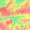Lannion topographic map, elevation, relief