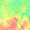 Bégard topographic map, elevation, relief