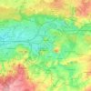 Bergen topographic map, elevation, relief