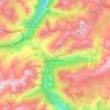 Porté-Puymorens topographic map, elevation, relief