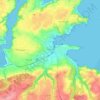 Paimpol topographic map, elevation, relief