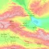 Bortala Mongol Autonomous Prefecture topographic map, relief, elevation