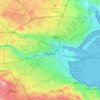 County Dublin topographic map, relief map, elevations map