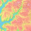 Sogn og Fjordane topographic map, elevation, relief